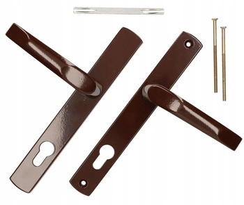 Dveřní klika hnědá s dlouhým ramenem 90 vložka