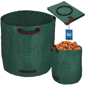 Zahradní koš na listí trávu kulatý skládací 270 l