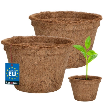 Květináč z přírodního kokosového vlákna fi 19,5 cm sada 2 ks.