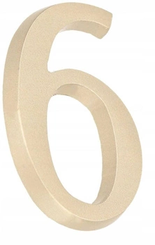 Číslo domu "6" číslo dveří 5 cm satén