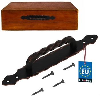 Antaba dveřní klika kovaná černá měď 290 mm