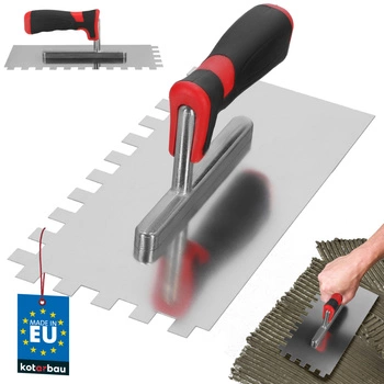 Nerezové hladítko 270 mm zubaté 12 mm sádrové stěrky