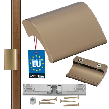 Balkónová západka úchyt dveře zámek palivový hliníkový - Barva zlatá