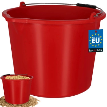 Vědro stavební hospodářské s výlevkou 20 l červené
