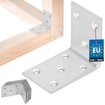 Tesařský úhelník nerezový pozinkovaný 55x45x35 mm sada 12 ks.