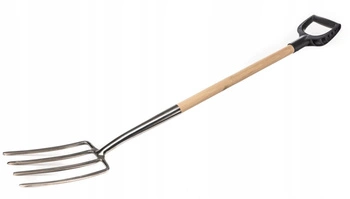 Nerezové čtyřzubé vidle na překopávání travního kompostu