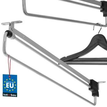 Šatní výsuvný věšák na košile stříbrný 450 mm