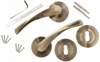 Sada dveřních klik 130 mm patina klíčová rozeta