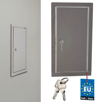 Inspekční dvířka zámek na klíč nerezová ocel stříbrná 40x60 cm