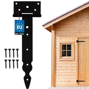 Závěs t pro dveře okenic altánů černý 250 mm