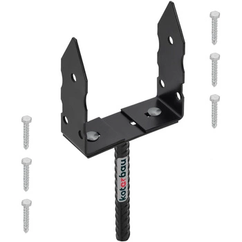 Základna sloupu s tyčí 0-165 u kotva do zdi - Barva černá