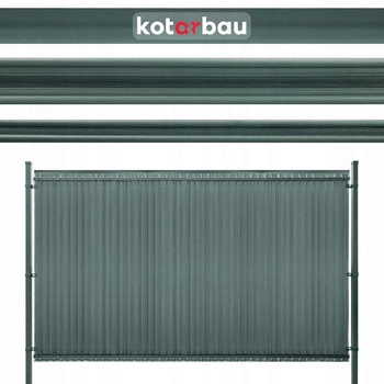 Kryt plotového panelu s pásy zelený 122 cm