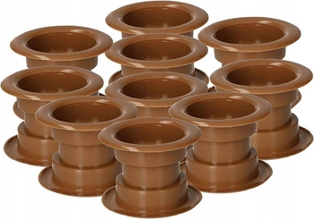 Těsnění pro dveře větrací trubka - 10 ks - Barva tmavě béžová