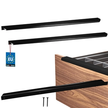 Uchyt nábytkový hliníkový černý mat 480/500 mm sada 2 ks.