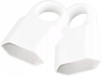 Přenosná zásuvka s držákem rozebíratelná b/u - 2 ks - Barva bílá