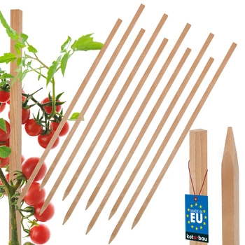 Dřevěné kůly na rajčata zeleninu zahradní podpěry 50 cm sada 10 ks.