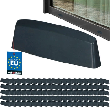 Zátka odvodnění pro okna PVC antracit 36 mm sada 100 ks.