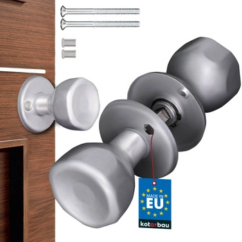 Otočný knoflík pro dveře brány stříbro