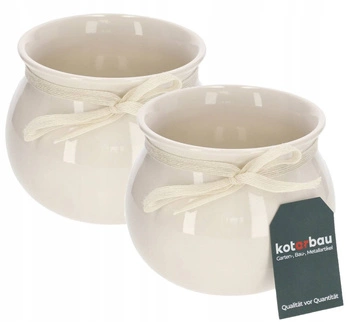 Keramický květináč fi 17 - 2 ks. béžová kotarbau