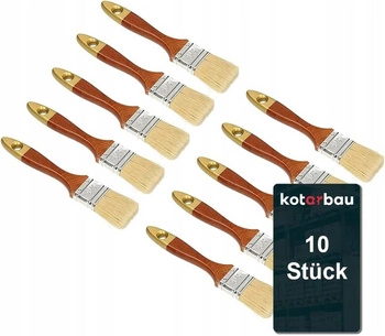 Plochý štětec dřevo 1,5'' sada 10ks
