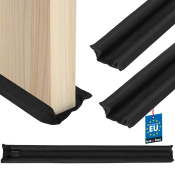 Těsnění z pěny pod dveře 30 mm 95 cm černé sada 2 ks