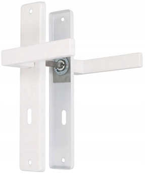 Dveřní klika bílá dlouhá dveřní kolejnice 72 klíč
