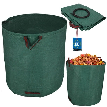 Zahradní koš na listí trávu kulatý skládací 635 l