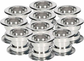 Tulej do dveří ventilační tulejka - 10 ks - Barva chrom