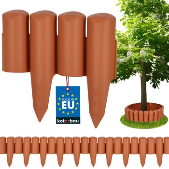 Zahradní plůtek plot plastový zatloukací terakota 2,5 m