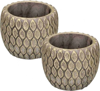 Keramický květináč ø7 cm - 2 ks. hnědá kotarbau