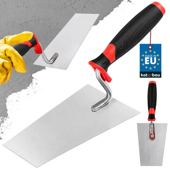 Zednické hladítko lichoběžníkové nerezová ocel gumová rukojeť 160 mm