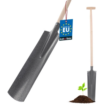 Odvodňovací rýč úzký dlouhý na stromy keře příkopy s násadou 45x16,5 cm