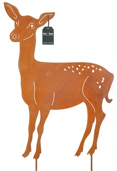 Figurka jelena kovový ornament zahradní rez