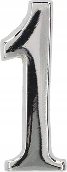Číslo domu "1" číslo dveří 5 cm chrom