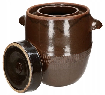 Kameninový sud s víkem hnědý 17 l