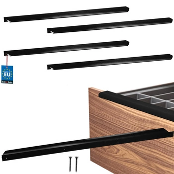 Uchyt nábytkový hliníkový černý mat 480/500 mm sada 4 ks.