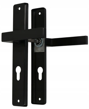 Kľučka dverová čierna dlhý štít dverí 72 vložka - Farba čierna