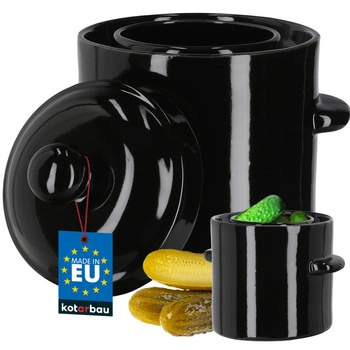 Kameninový vzduchotěsný hrnec s poklicí na zavařování 1,8 l