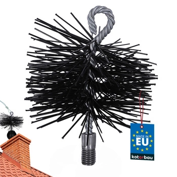 Kartáč na čištění komínů kominický pvc závit m12 100 mm