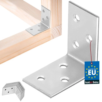 Tesařský úhelník nerezový pozinkovaný 40x40x25 mm sada 12 ks.