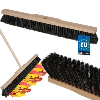 Přírodní zametací koště 600 mm kartáčový zametač kotarbau černá