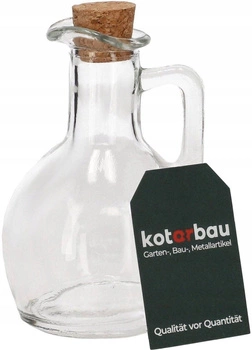 Džbán skleněná láhev koření zátka olivový olej ocet 150 ml transparentní kotarbau