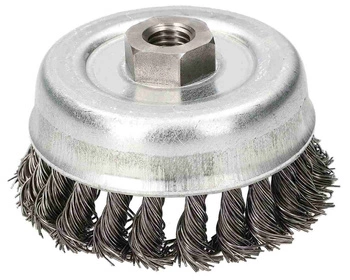 Drátěný kartáč 100 mm pro brusku se závitem m14