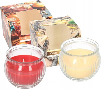 Sada 2 vonných svíček v kulatém skle kotarbau