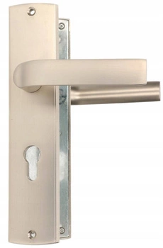 Dveřní klika dlouhý štít na vložku 90 - Barva satén