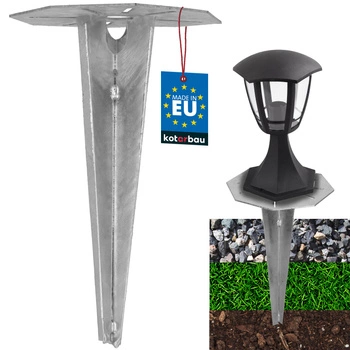 Podstavec pro zahradní svítidla zapuštěný do země kotevní zemní 175 mm
