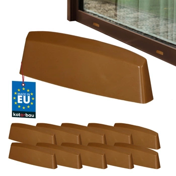 Zátka odvodnění pro okna PVC dub 45 mm sada 10 ks.