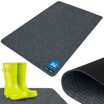 Rohožka na boty savá protiskluzová kobereček rohož šedá 120x80 cm