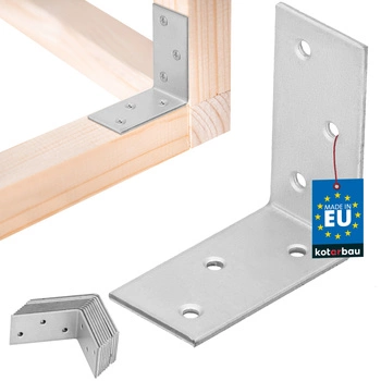 Tesařský úhelník nerezový pozinkovaný 50x50x25 mm sada 12 ks.