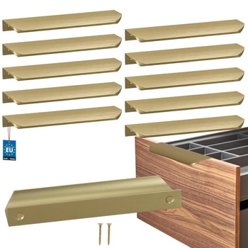 Uchyt nábytkový hliníkový zlatý mat 160/180 mm sada 10 ks.